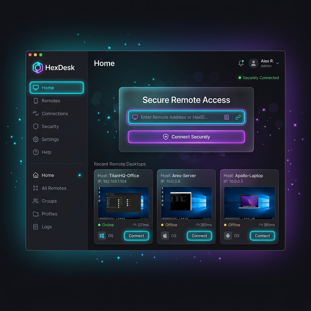 HexDesk Premium İstemci Arayüzü